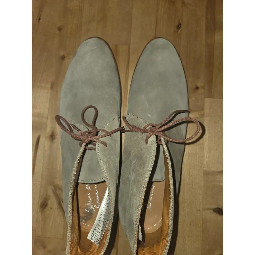 Antonio Maurizi Sand Suede Lace Up Loafers Mens 42 EU/9 US Art 100 Made In Italy